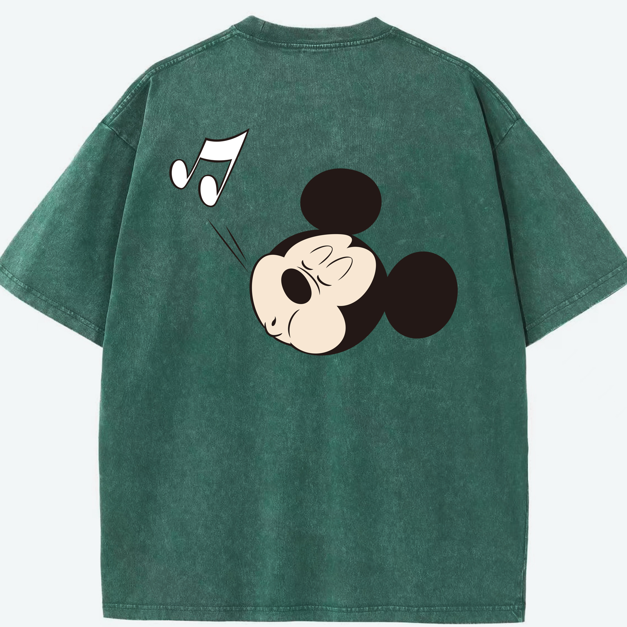 （画像用） ミッキーマウス Mickey Mouse 綿100% ヴィンテージ風 半袖Tシャツ（背面プリント）